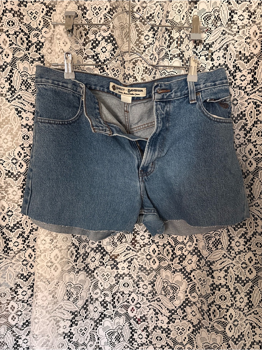 Harley-Davidson Blue Denim Jean Shorts